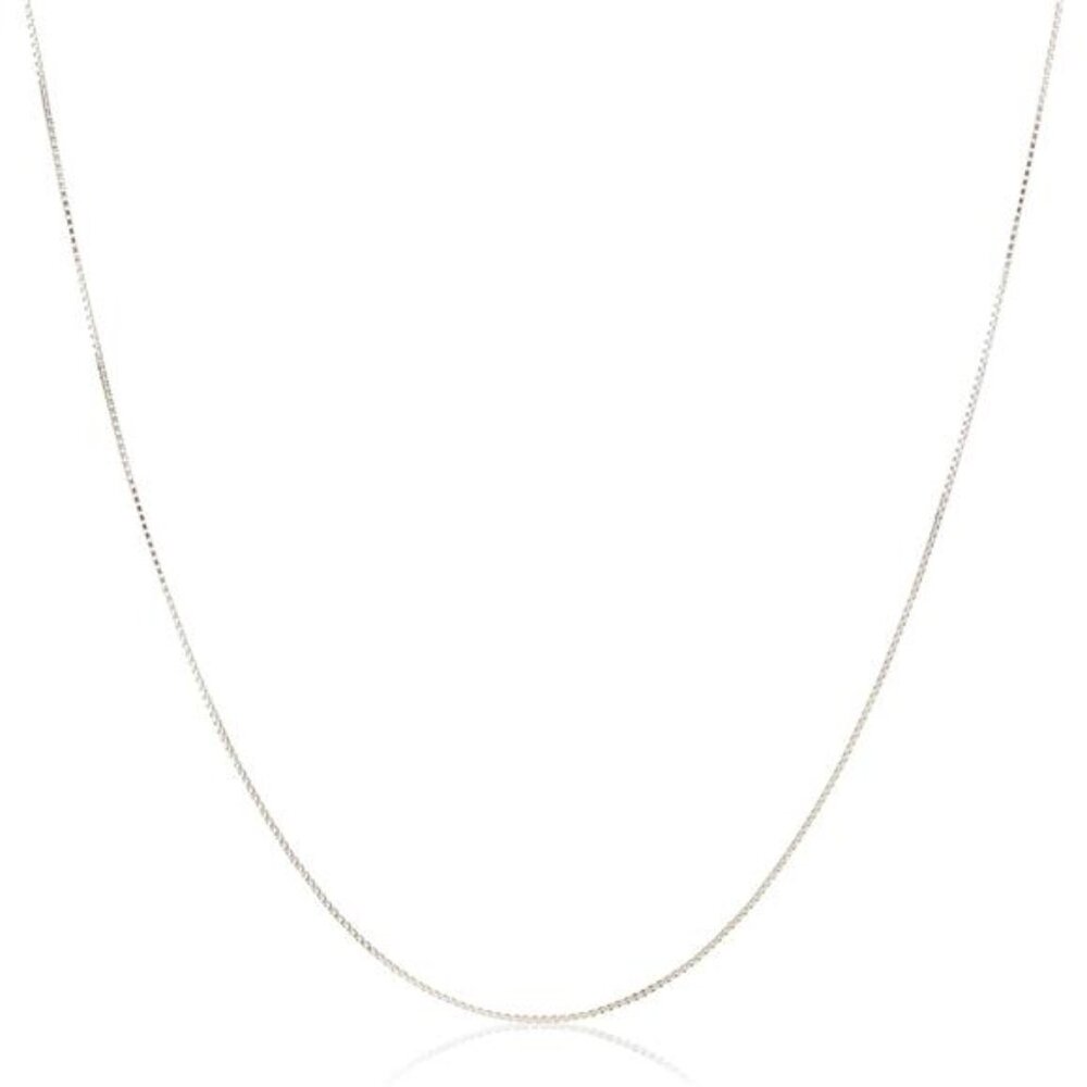 Sterling Yellow Gold or Silver Thin 0.8mm Box Chain Necklace